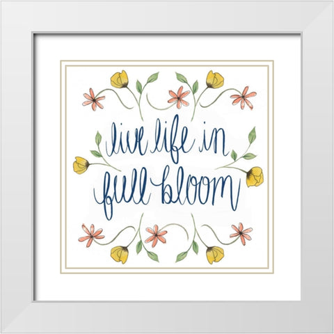 Flowers by Grace IV White Modern Wood Framed Art Print with Double Matting by Popp, Grace