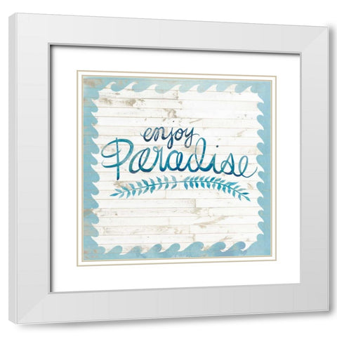 Coastal Inspire II White Modern Wood Framed Art Print with Double Matting by Popp, Grace