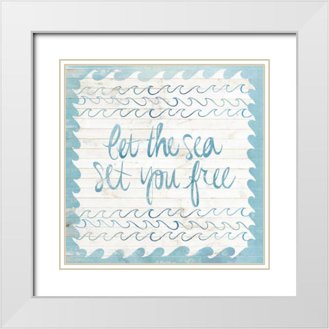 Coastal Inspire III White Modern Wood Framed Art Print with Double Matting by Popp, Grace