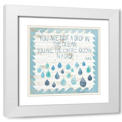 Coastal Inspire IV White Modern Wood Framed Art Print with Double Matting by Popp, Grace