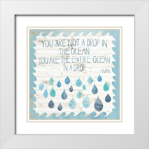 Coastal Inspire IV White Modern Wood Framed Art Print with Double Matting by Popp, Grace