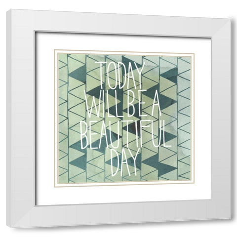 Arrow Typography I White Modern Wood Framed Art Print with Double Matting by Popp, Grace