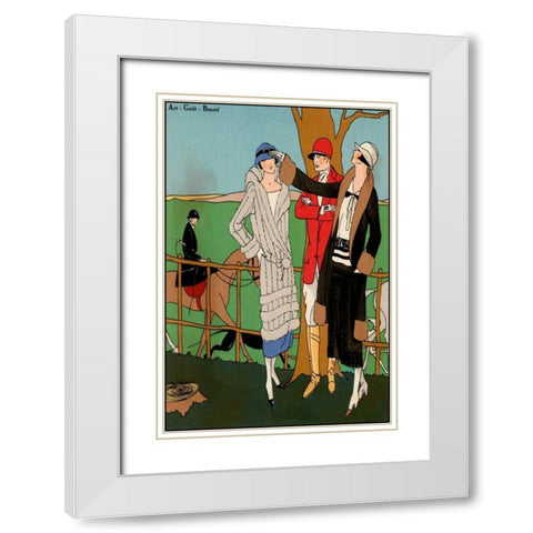 Vintage Couture III White Modern Wood Framed Art Print with Double Matting by Unknown