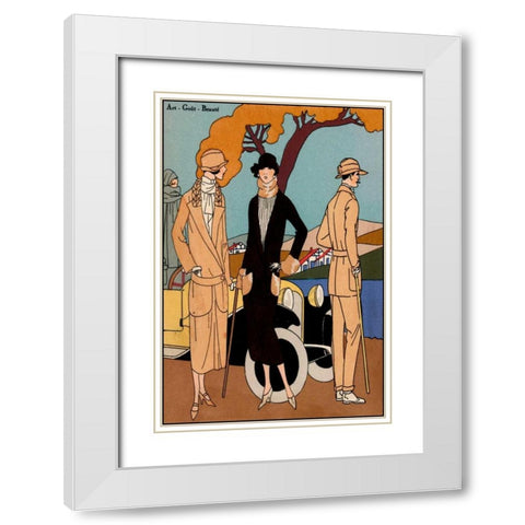Vintage Couture IV White Modern Wood Framed Art Print with Double Matting by Unknown