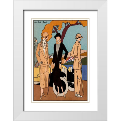 Vintage Couture IV White Modern Wood Framed Art Print with Double Matting by Unknown