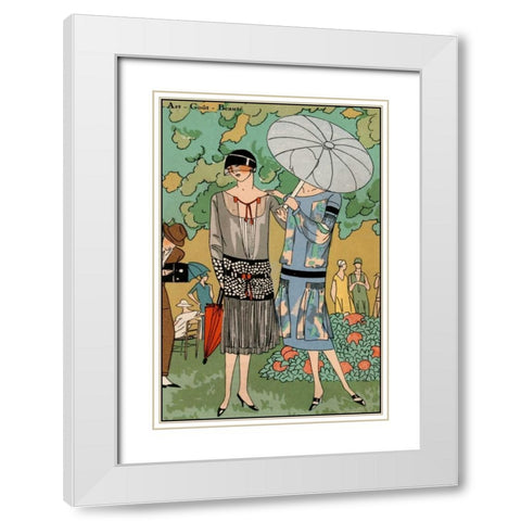 Vintage Couture VI White Modern Wood Framed Art Print with Double Matting by Unknown