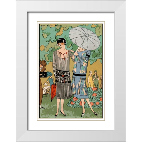 Vintage Couture VI White Modern Wood Framed Art Print with Double Matting by Unknown