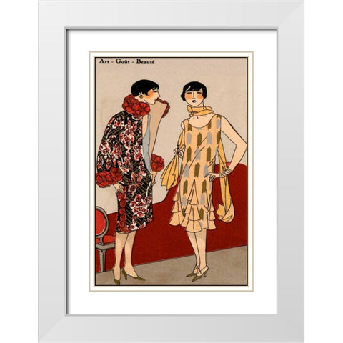 Vintage Couture VII White Modern Wood Framed Art Print with Double Matting by Unknown
