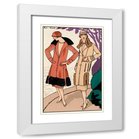 Vintage Couture XII White Modern Wood Framed Art Print with Double Matting by Unknown