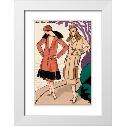 Vintage Couture XII White Modern Wood Framed Art Print with Double Matting by Unknown