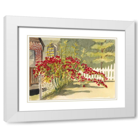 Watercolor Garden VI White Modern Wood Framed Art Print with Double Matting by Miller, Dianne