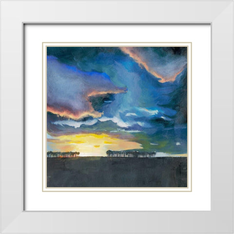 Vivid Sunset II White Modern Wood Framed Art Print with Double Matting by Popp, Grace