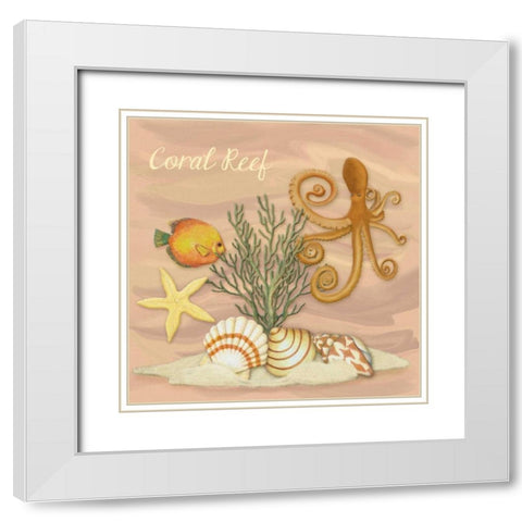 Coastal Scene I White Modern Wood Framed Art Print with Double Matting by Ditzian, Sue