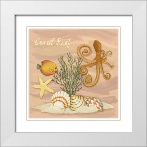Coastal Scene I White Modern Wood Framed Art Print with Double Matting by Ditzian, Sue