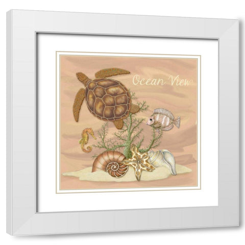 Coastal Scene II White Modern Wood Framed Art Print with Double Matting by Ditzian, Sue