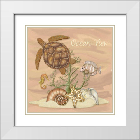 Coastal Scene II White Modern Wood Framed Art Print with Double Matting by Ditzian, Sue