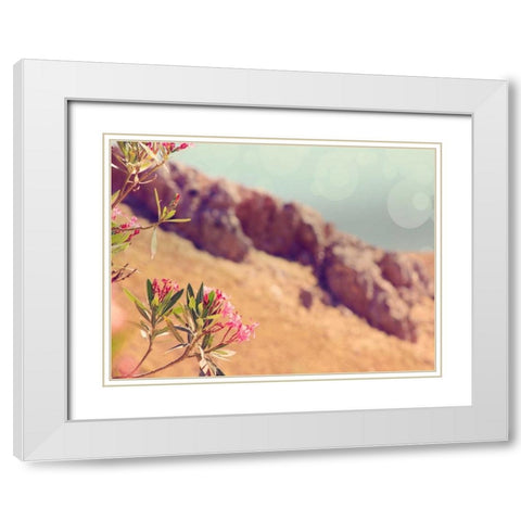 Flowers in Paradise I White Modern Wood Framed Art Print with Double Matting by Coomes, Sylvia