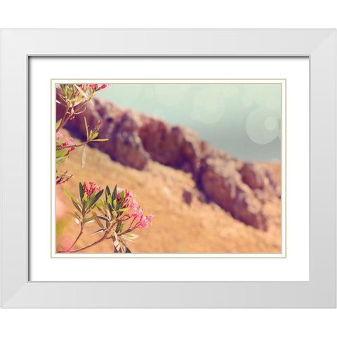 Flowers in Paradise I White Modern Wood Framed Art Print with Double Matting by Coomes, Sylvia