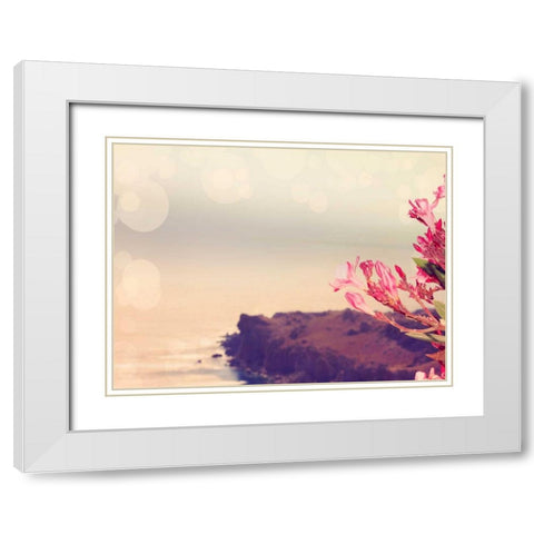 Flowers in Paradise III White Modern Wood Framed Art Print with Double Matting by Coomes, Sylvia