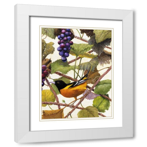 Golden Glow II White Modern Wood Framed Art Print with Double Matting by Matcham, Marcia