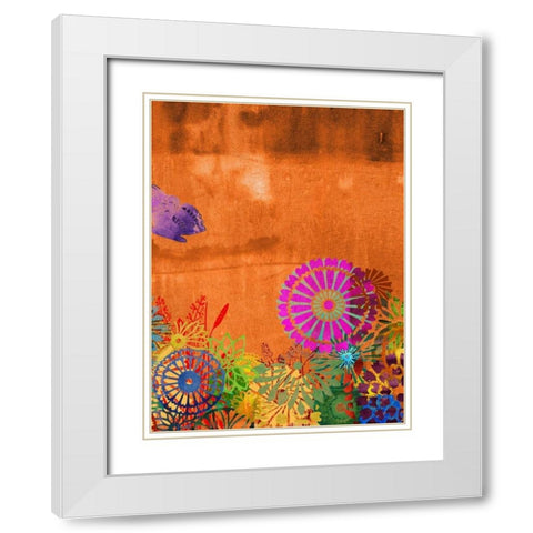 Butterfly Panorama Triptych III White Modern Wood Framed Art Print with Double Matting by Jasper, Sisa