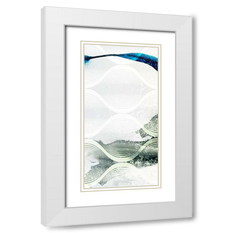 Minimal Wave I White Modern Wood Framed Art Print with Double Matting by Jasper, Sisa
