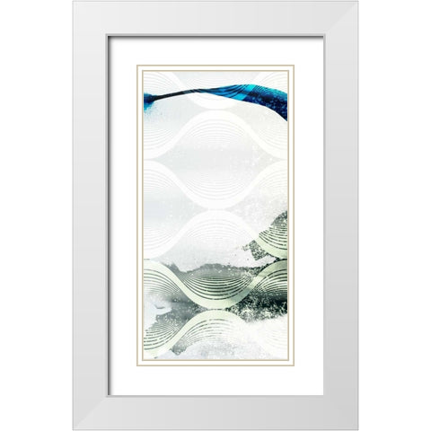 Minimal Wave I White Modern Wood Framed Art Print with Double Matting by Jasper, Sisa