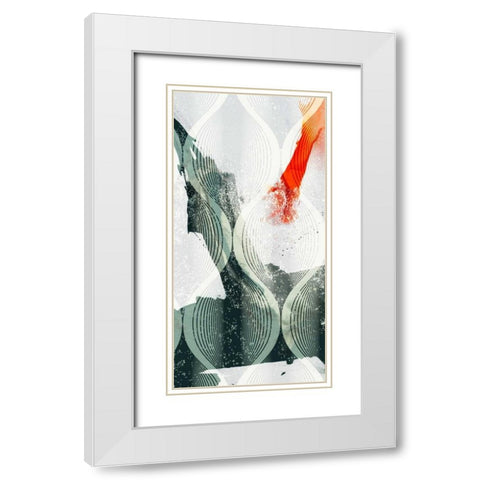 Minimal Wave II White Modern Wood Framed Art Print with Double Matting by Jasper, Sisa