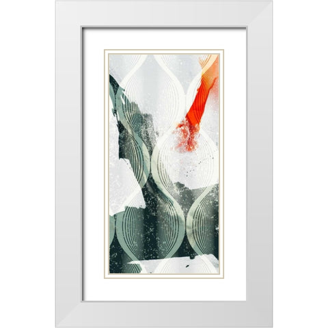 Minimal Wave II White Modern Wood Framed Art Print with Double Matting by Jasper, Sisa