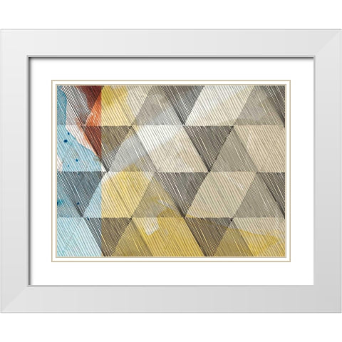 Geo Now Sketch I White Modern Wood Framed Art Print with Double Matting by Jasper, Sisa