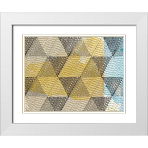 Geo Now Sketch II White Modern Wood Framed Art Print with Double Matting by Jasper, Sisa