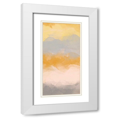 Color Fall I White Modern Wood Framed Art Print with Double Matting by Saunders, Alonzo