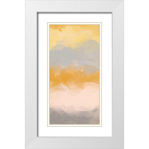Color Fall I White Modern Wood Framed Art Print with Double Matting by Saunders, Alonzo