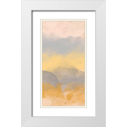 Color Fall II White Modern Wood Framed Art Print with Double Matting by Saunders, Alonzo