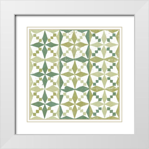 Connection IV White Modern Wood Framed Art Print with Double Matting by Saunders, Alonzo