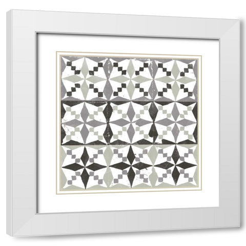 Connection VI White Modern Wood Framed Art Print with Double Matting by Saunders, Alonzo