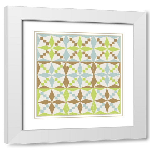 Connection VIII White Modern Wood Framed Art Print with Double Matting by Saunders, Alonzo