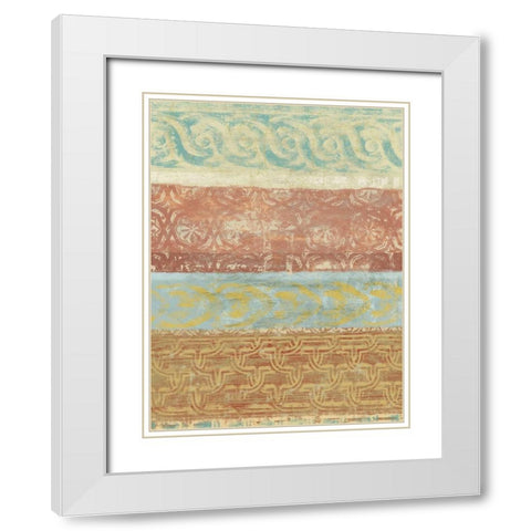Decorative Patterns II White Modern Wood Framed Art Print with Double Matting by Saunders, Alonzo