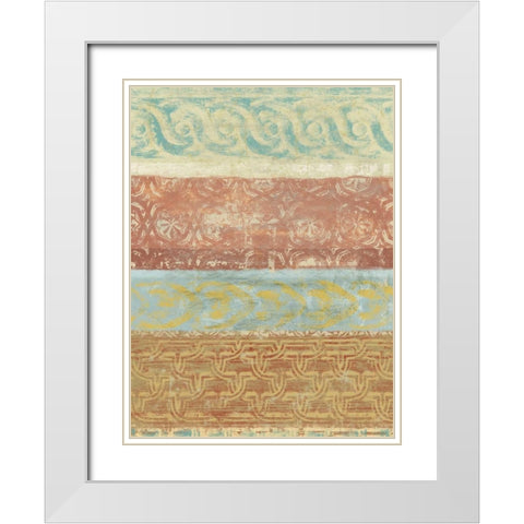 Decorative Patterns II White Modern Wood Framed Art Print with Double Matting by Saunders, Alonzo
