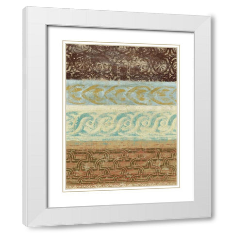Decorative Patterns III White Modern Wood Framed Art Print with Double Matting by Saunders, Alonzo