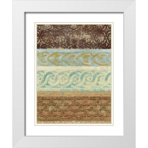 Decorative Patterns III White Modern Wood Framed Art Print with Double Matting by Saunders, Alonzo