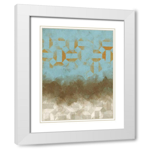Shifting Sky II White Modern Wood Framed Art Print with Double Matting by Saunders, Alonzo
