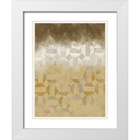 Shifting Earth I White Modern Wood Framed Art Print with Double Matting by Saunders, Alonzo