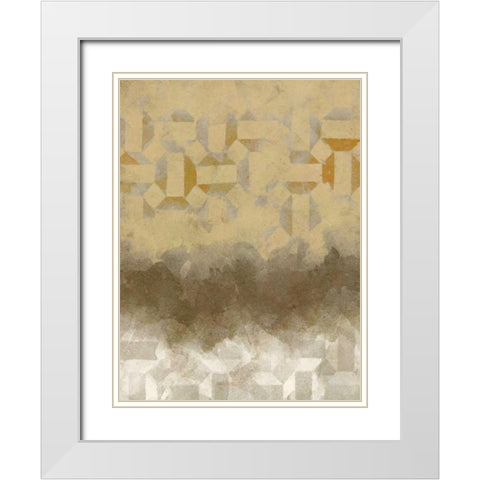 Shifting Earth II White Modern Wood Framed Art Print with Double Matting by Saunders, Alonzo