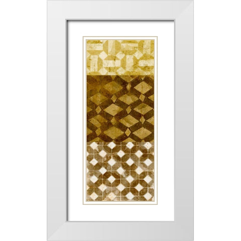 Tiled Up I White Modern Wood Framed Art Print with Double Matting by Saunders, Alonzo