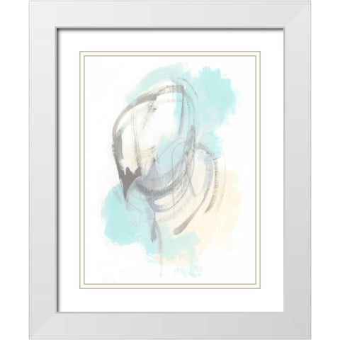 Perpetual Gesture I White Modern Wood Framed Art Print with Double Matting by Vess, June Erica