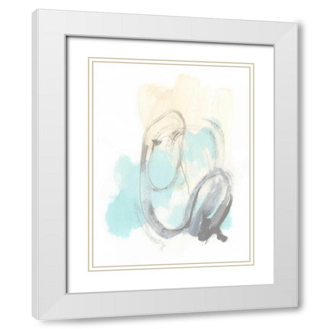 Perpetual Gesture II White Modern Wood Framed Art Print with Double Matting by Vess, June Erica