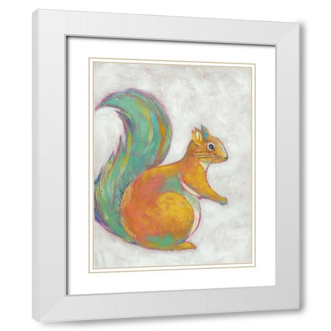 Woodland Friends I White Modern Wood Framed Art Print with Double Matting by Zarris, Chariklia