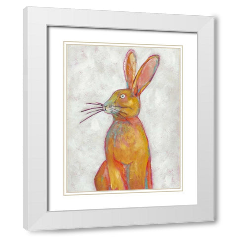 Woodland Friends II White Modern Wood Framed Art Print with Double Matting by Zarris, Chariklia