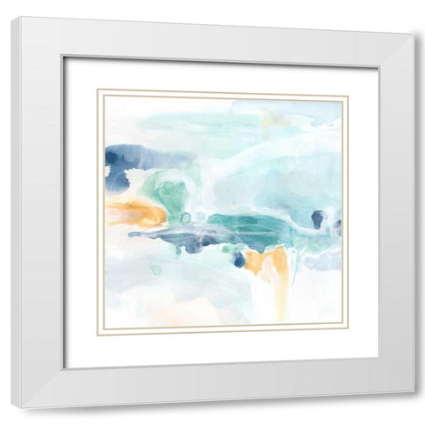 Liquid Vista I White Modern Wood Framed Art Print with Double Matting by Vess, June Erica